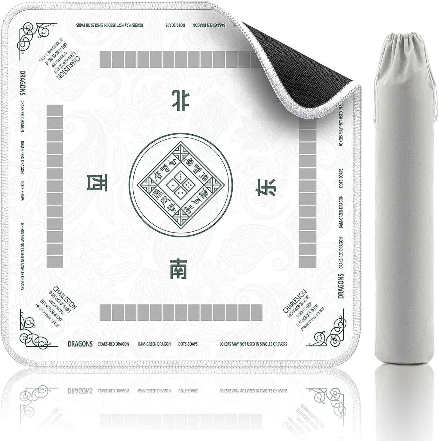 Mahjong Mat 32.4*32.4 inches – Non-Slip Waterproof Gaming Table Mat