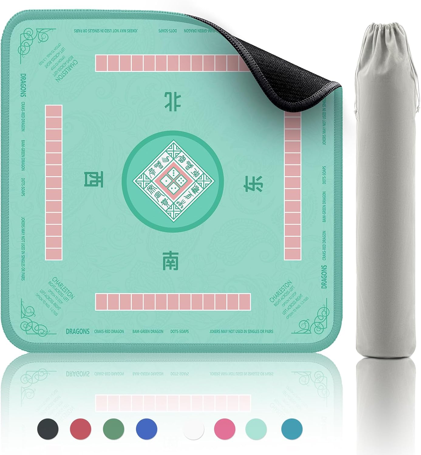 Mahjong Mat 32.4*32.4 inches – Non-Slip Waterproof Gaming Table Mat