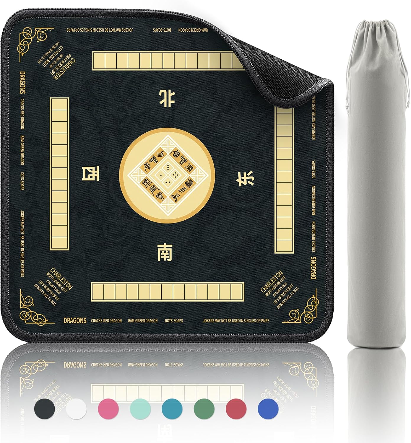Mahjong Mat 32.4*32.4 inches – Non-Slip Waterproof Gaming Table Mat