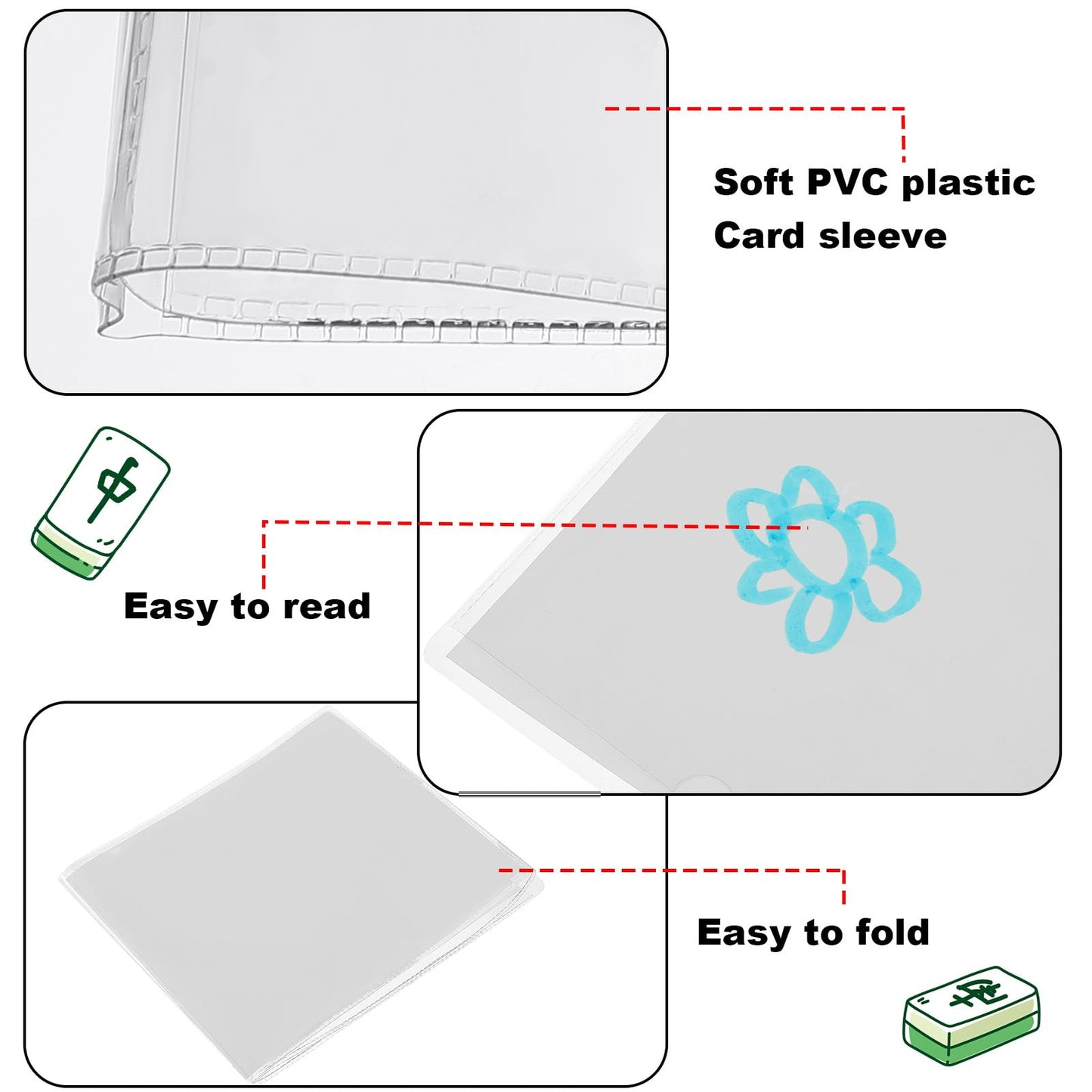 Soft PVc plastic
Card sleeve