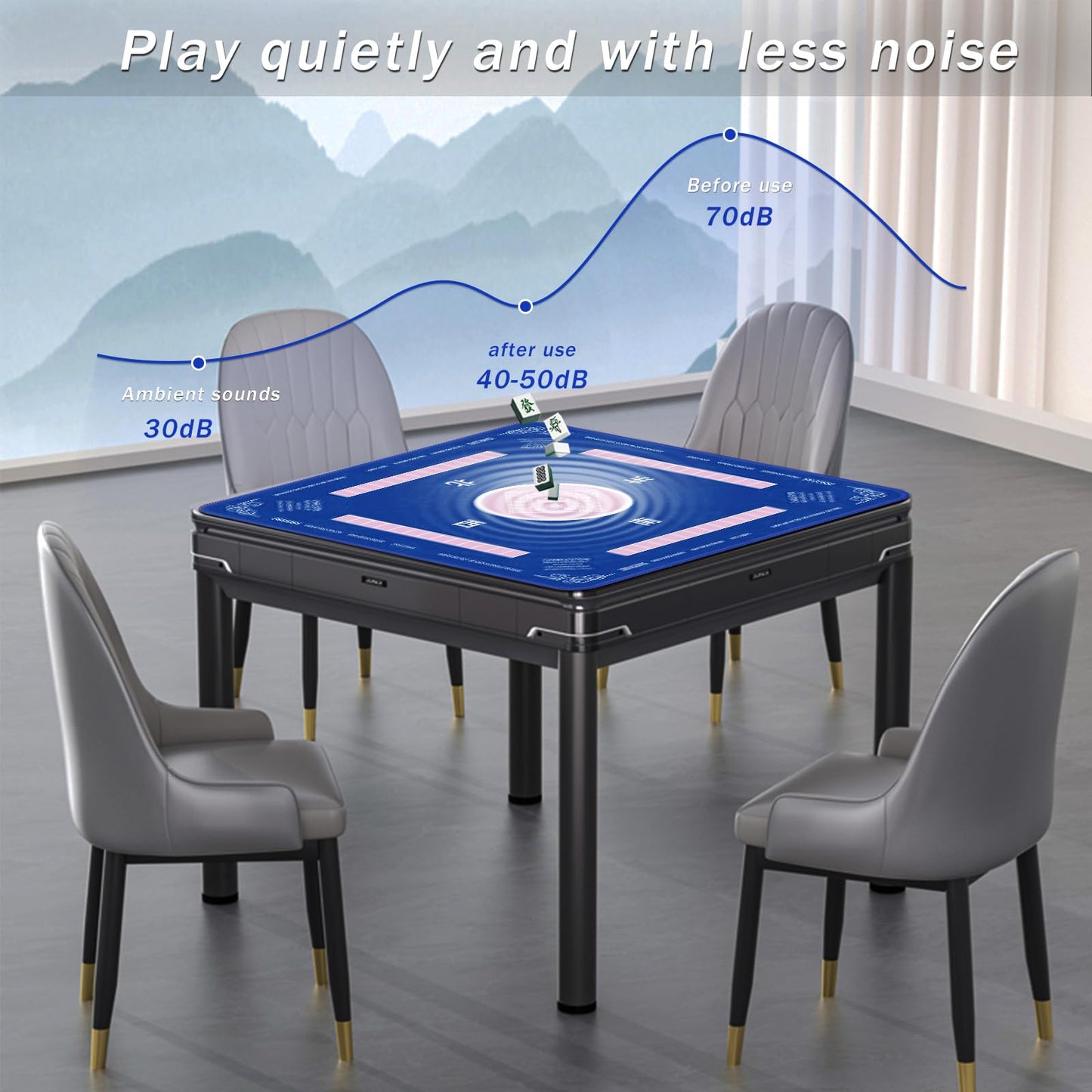 Mahjong Mat 32.4*32.4 inches – Non-Slip Waterproof Gaming Table Mat