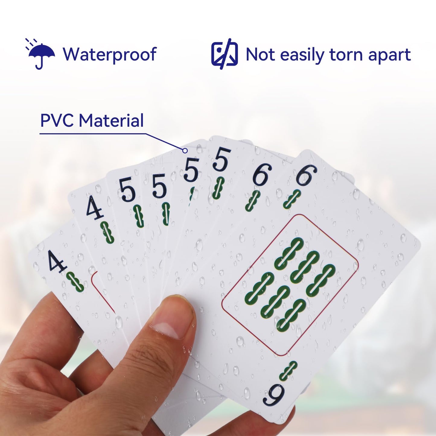 American Mahjong Playing Cards, Large Print Mahjong Cards, 2025 Edition, Waterproof Game Set