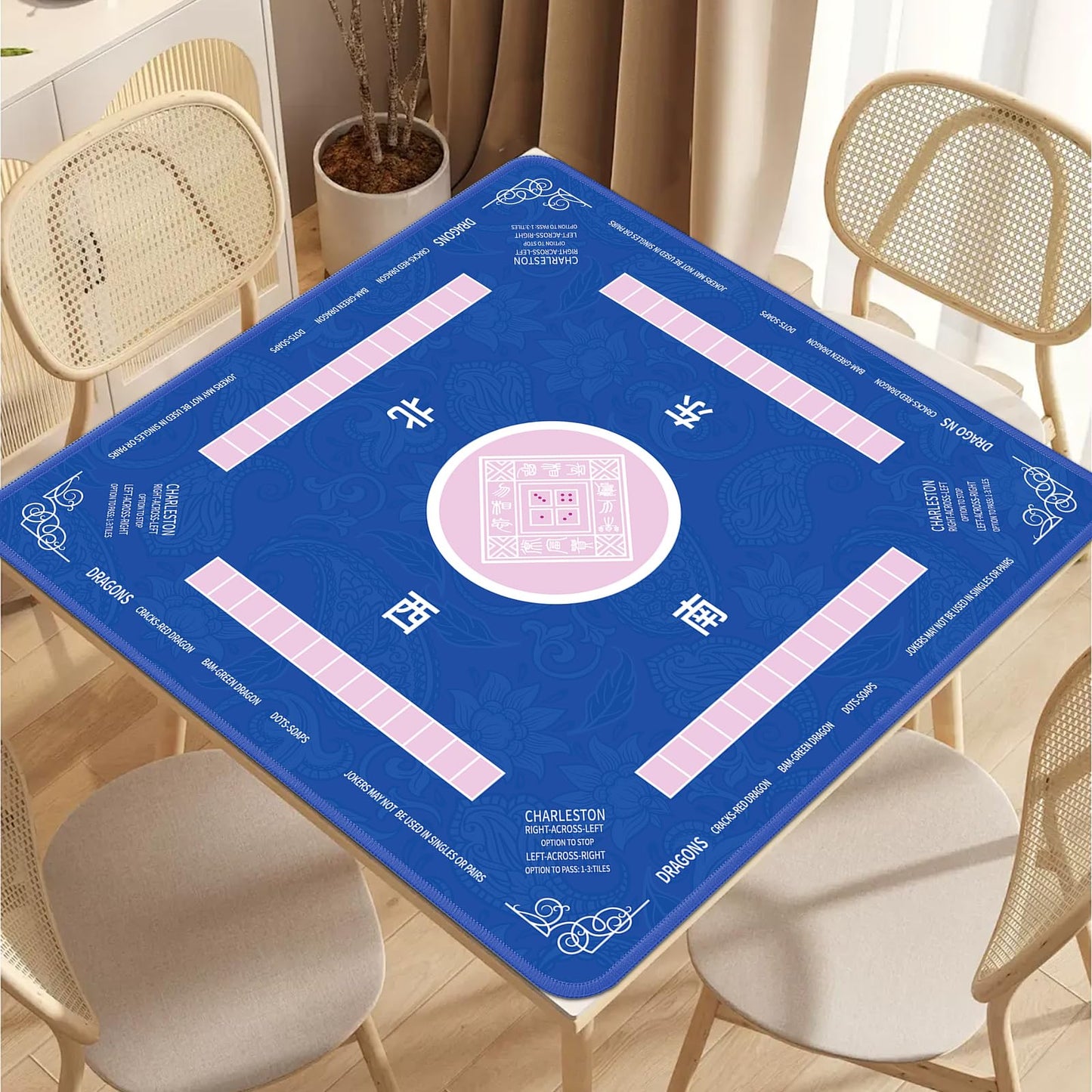 Mahjong Mat 32.4*32.4 inches – Non-Slip Waterproof Gaming Table Mat