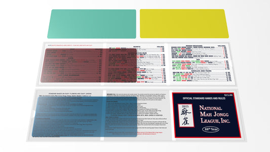 New Updated 2025 Mahjong Card Set – Large Size (4pcs) with Transparent Sleeves