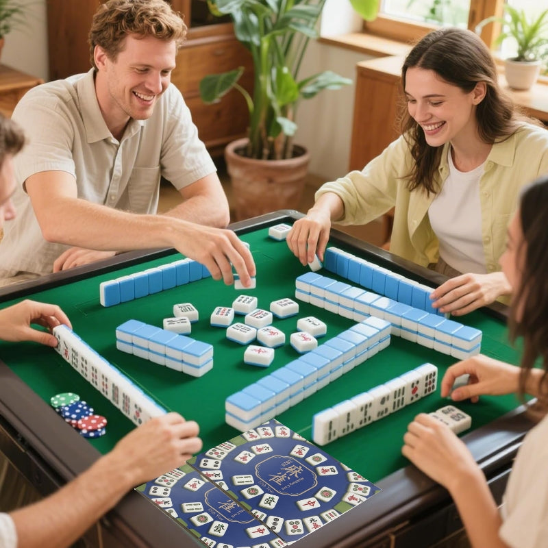 2025 Summer latest version Official Mahjong Card New–Eye protection page, Large Size (4pcs, 6.1 X 4.7 Inch)