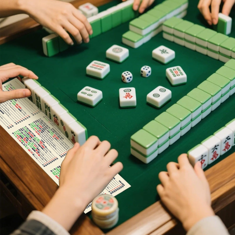 2025 Summer latest version Official Mahjong Card New–Eye protection page, Large Size (4pcs, 6.1 X 4.7 Inch)
