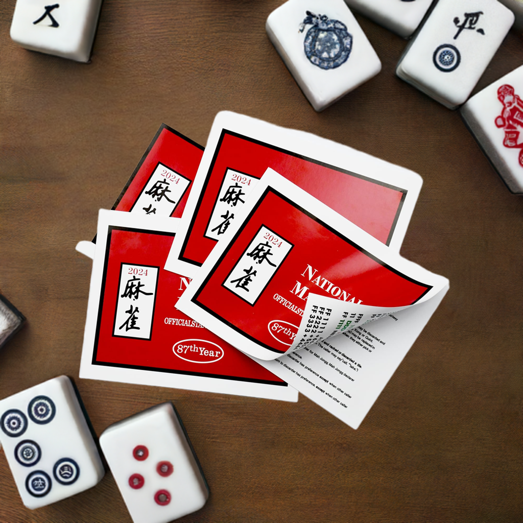 Mahjong Card 2024, 4PC Mahjong Card Official Standard Hand and Rules Large Print Mahjong Scorecard