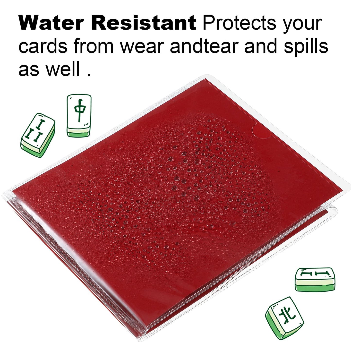 Water Resistant Protects yourcards from wear andtear and spillsas well